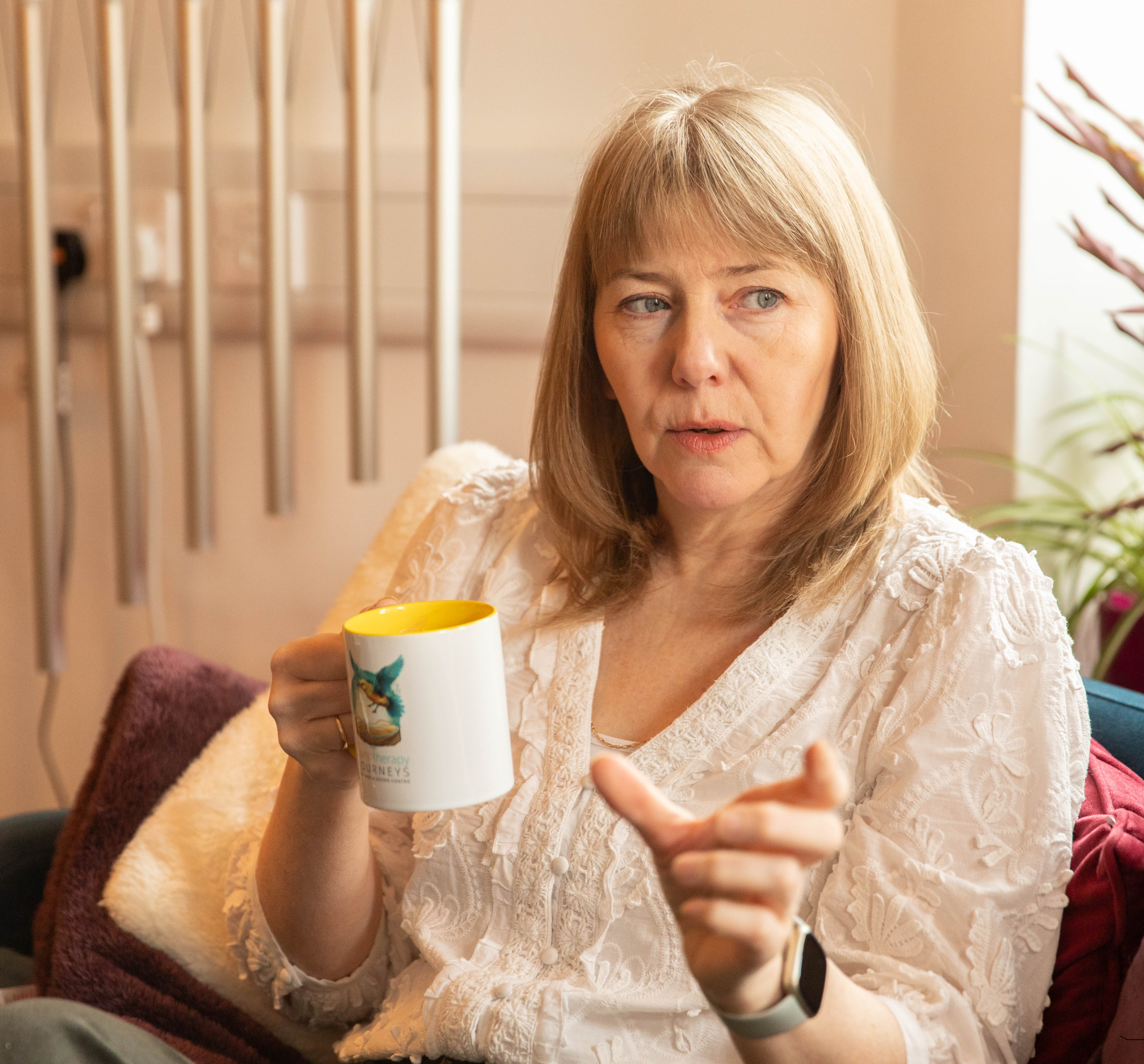 Carol having a conversation 